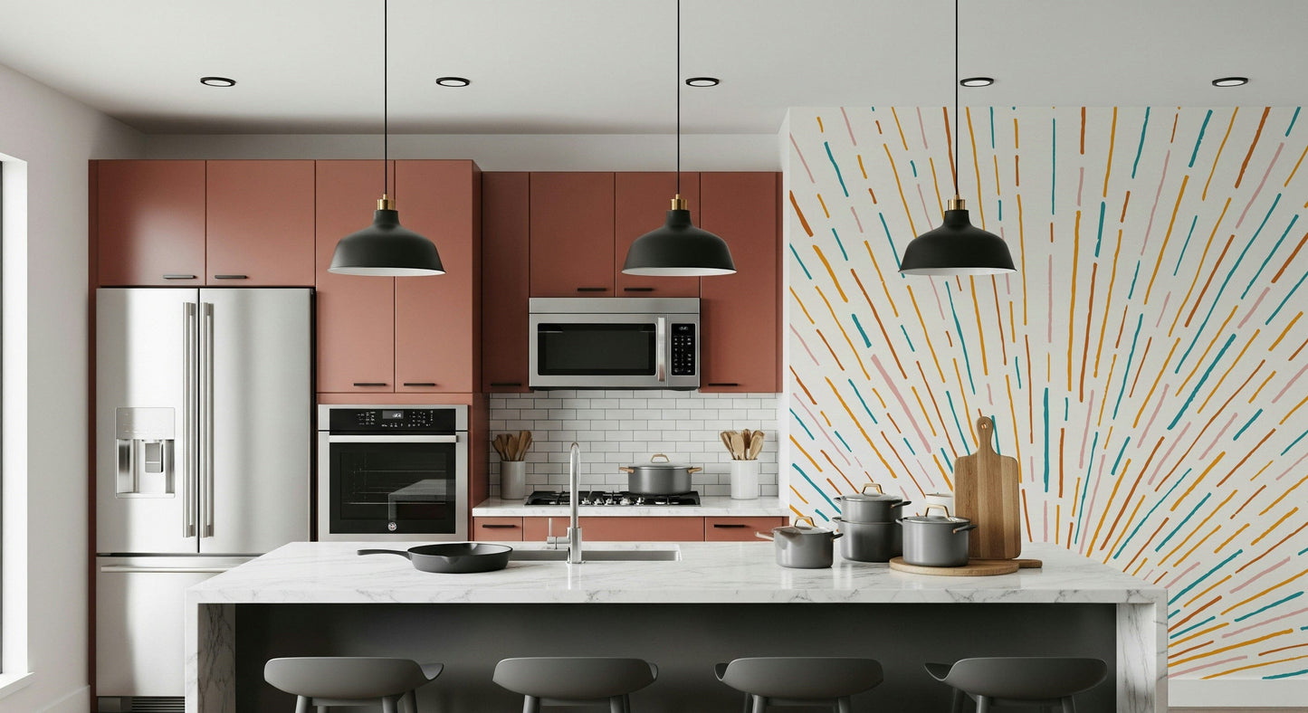 A serene flowing design wall mural for your decor.