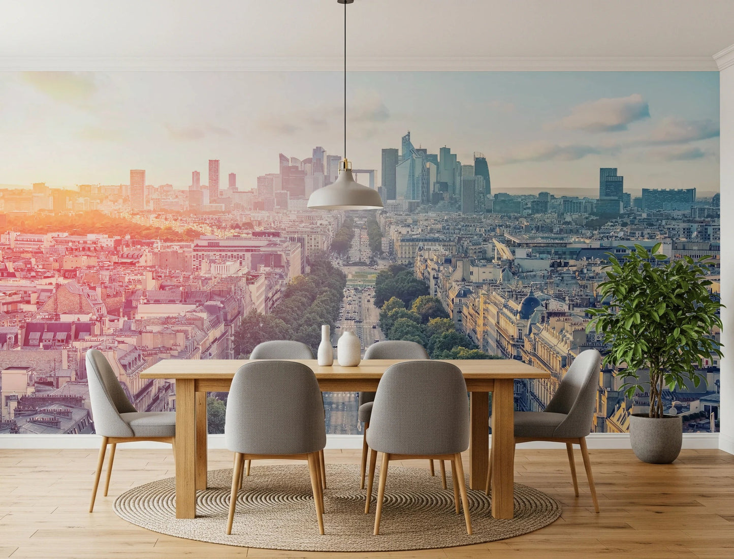 Sunrise Over Paris Wall Mural
