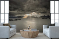 Sunset of Norwegian Fjord Wall Mural