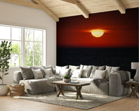 Sun Down landscape mural wallpaper


