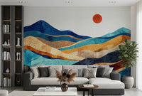 Abstract Sunset Vista Wall Mural for Living room 