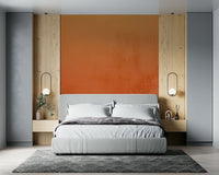 Minimal sunset wall mural in warm earthy hues