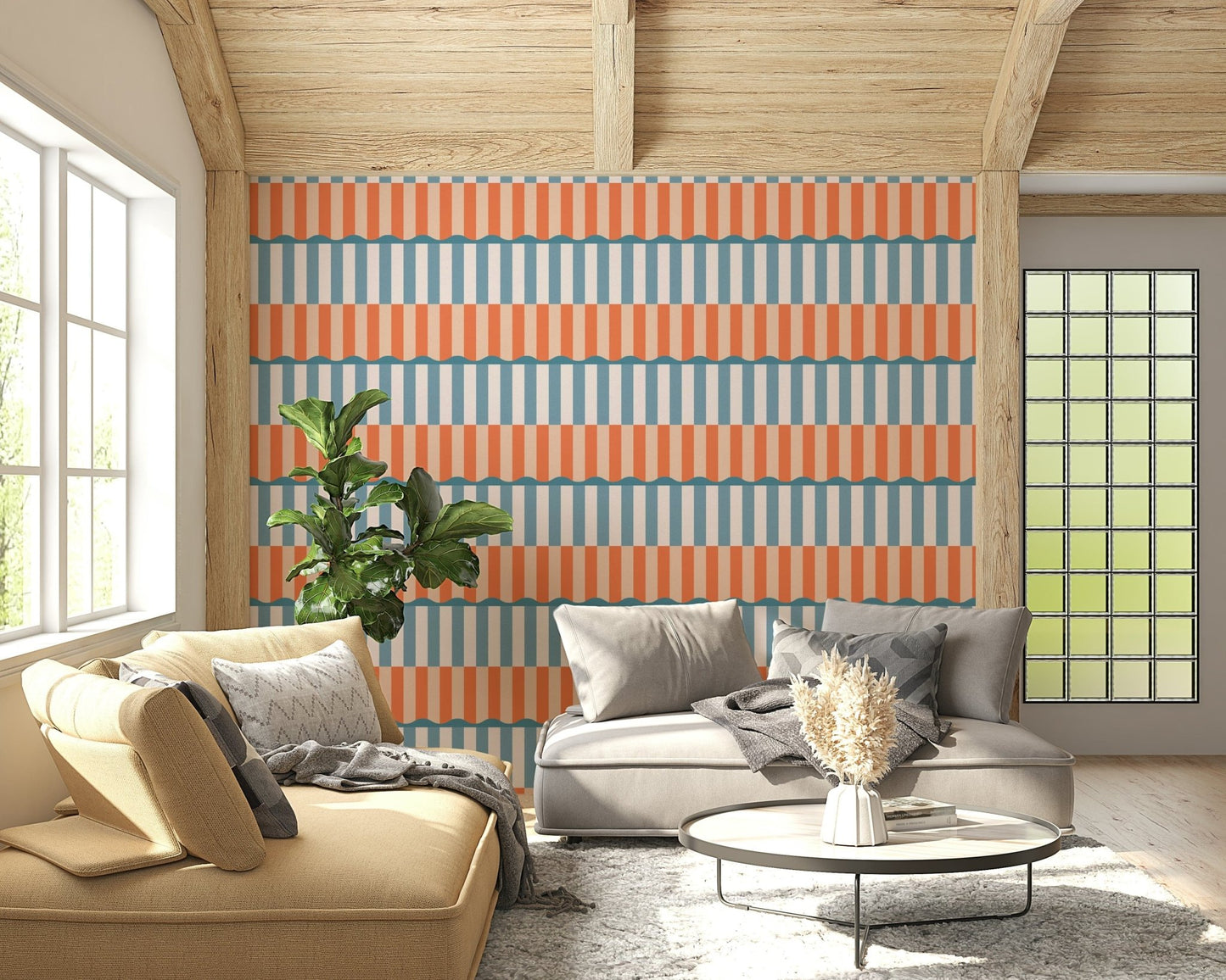 Soft ripples across the sea glowing under a peach-colored evening sky.