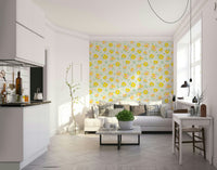 Nature-inspired bloom wallpaper in warm tones

