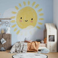 Sunshine sky theme wallpaper for walls

