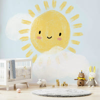 Baby room sunshine wallpaper for walls

