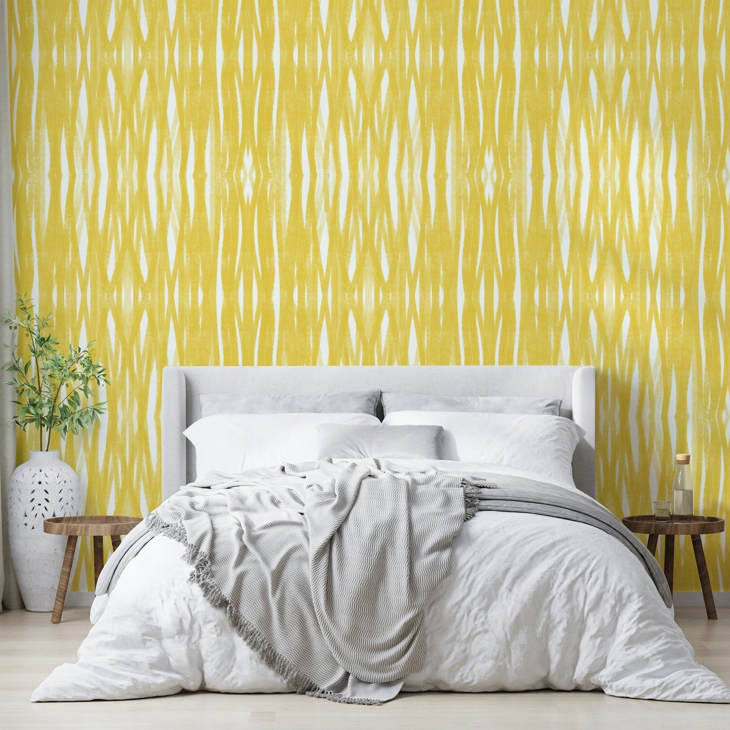 Sunshine-inspired wallpaper with bold strokes of color

