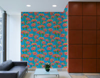 The image shows an artistic impression of a serene floral scene.

