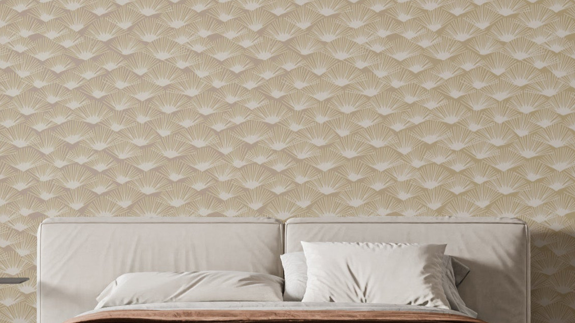 Exotic Fan Silhouette wallpaper with bold, modern fan designs.
