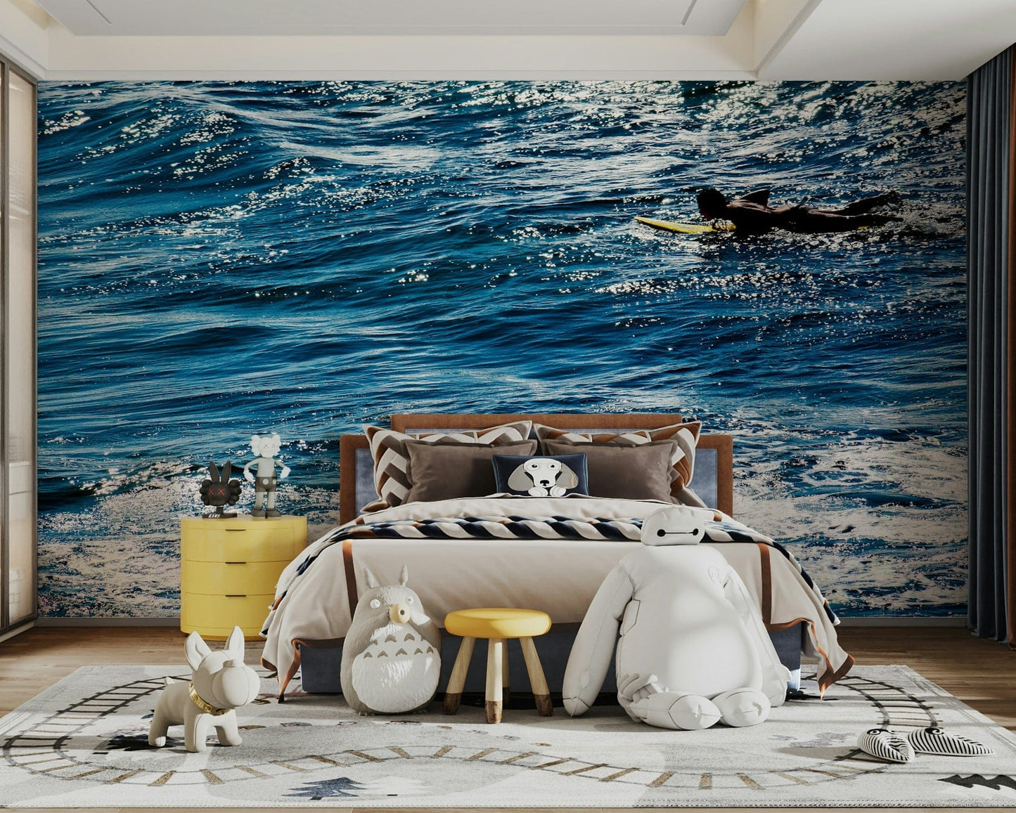 A beautiful abstract motion wallpaper mural for a modern home.

