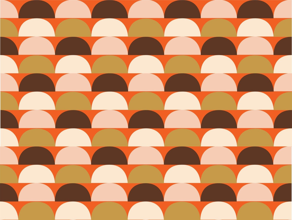 Mindfulness Semi Circle Pattern Wallpaper in your room — zoomed