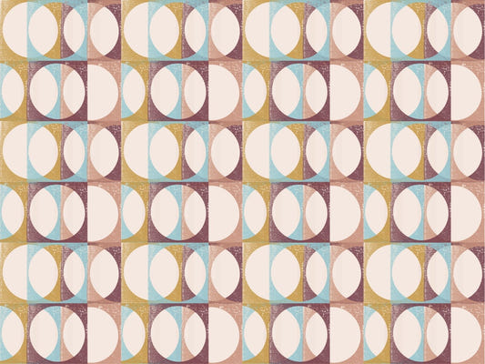 Italian Villa Pink Blush Arrows Pattern Wallpaper