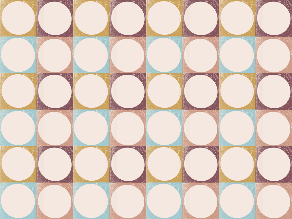 Modern Pink Blush Circles Pattern Wallpaper in your room