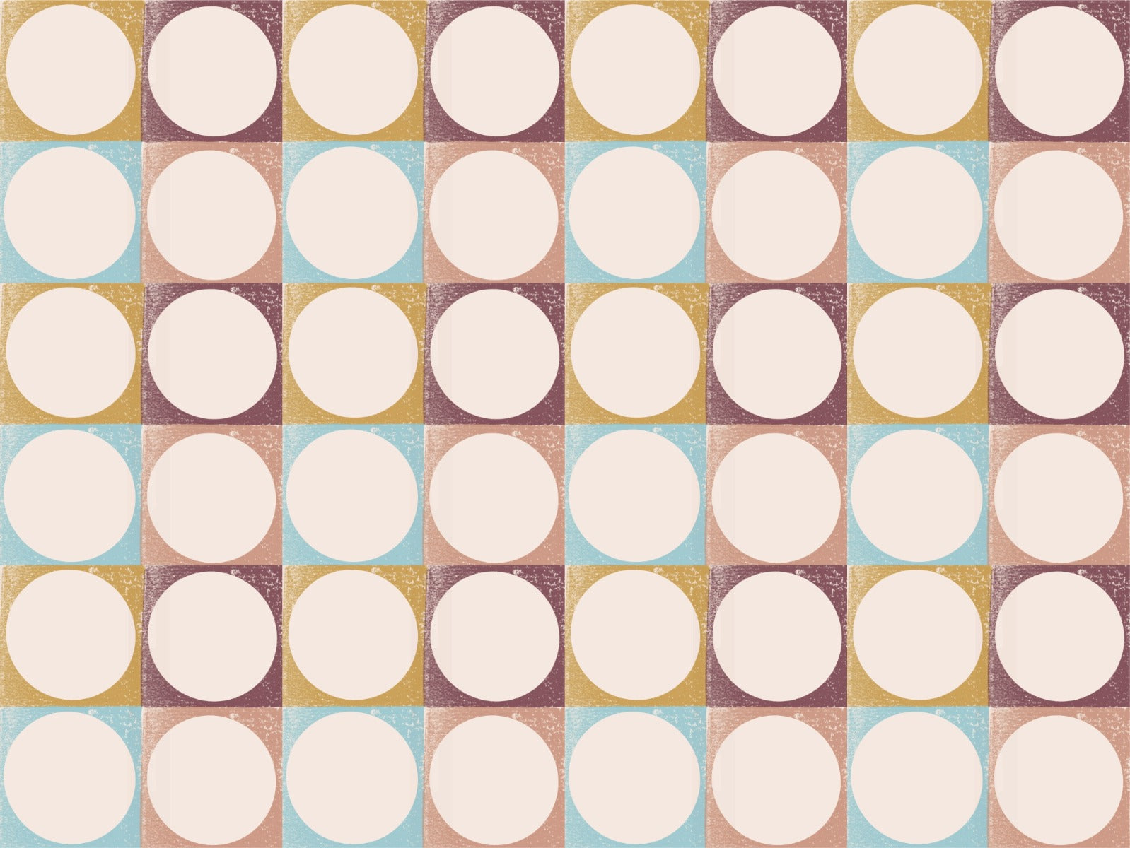 Modern Pink Blush Circles Pattern Wallpaper