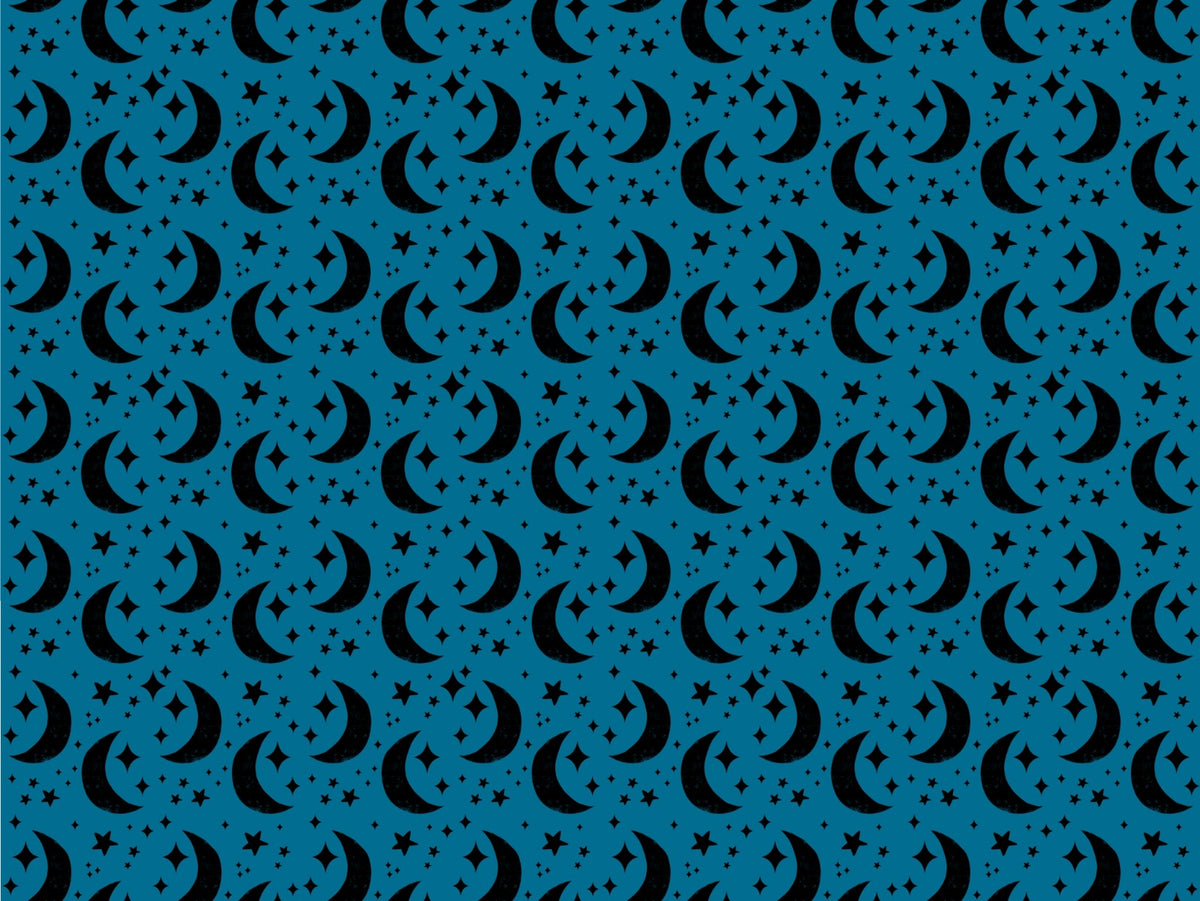 Moon Blue Background Wallpaper in your room — zoomed