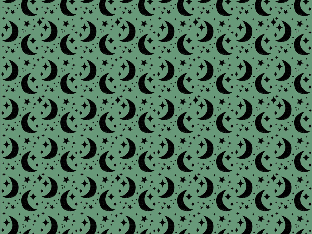 Moon Green Background Wallpaper in your room — zoomed