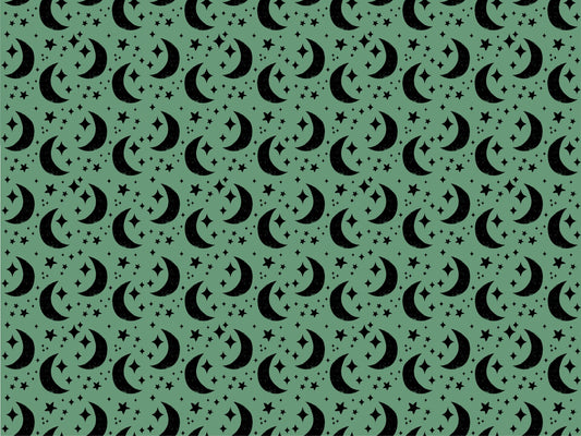 Moon Green Background Wallpaper
