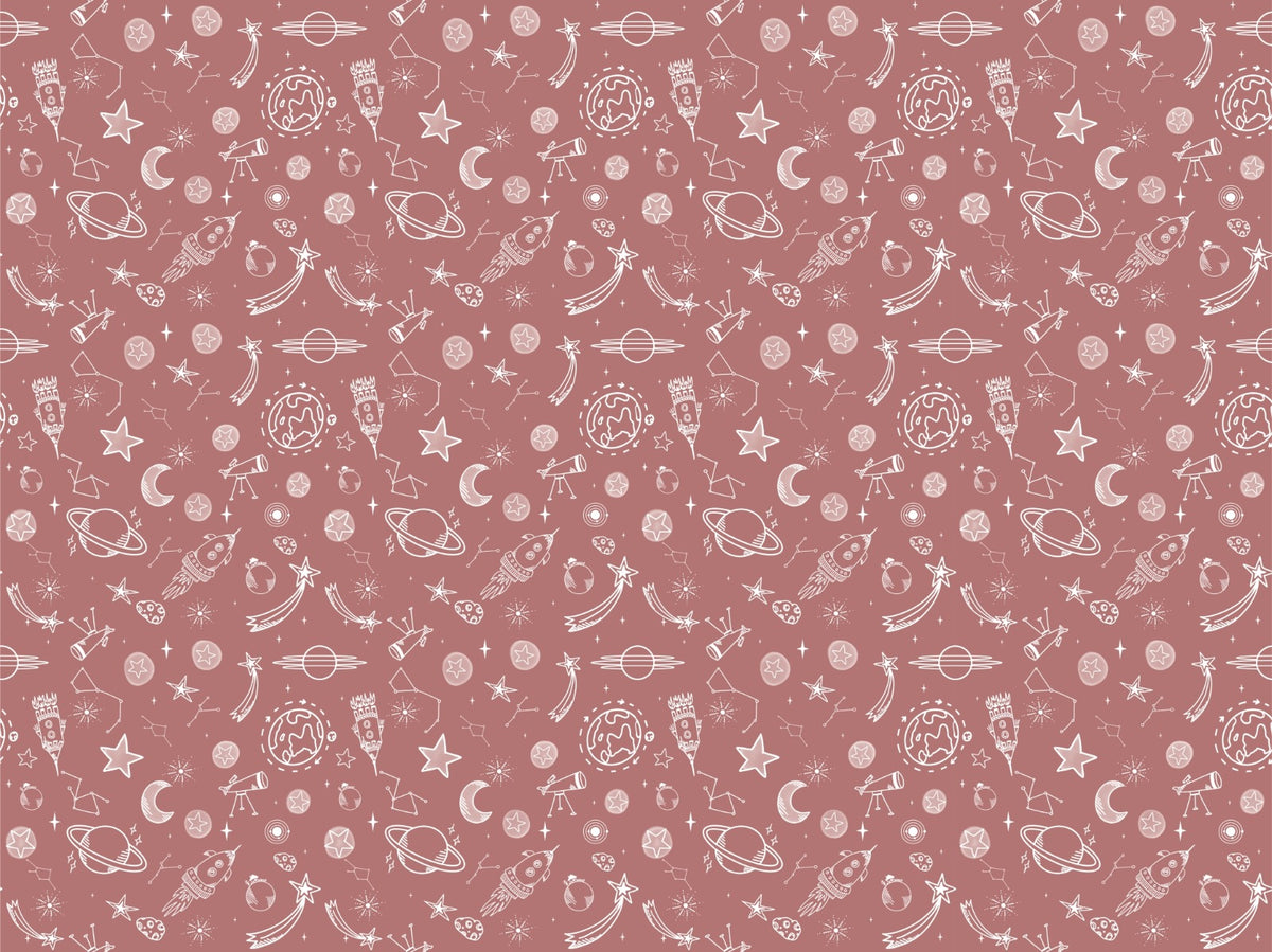 Space Voyage Rose Color Wallpaper in your room