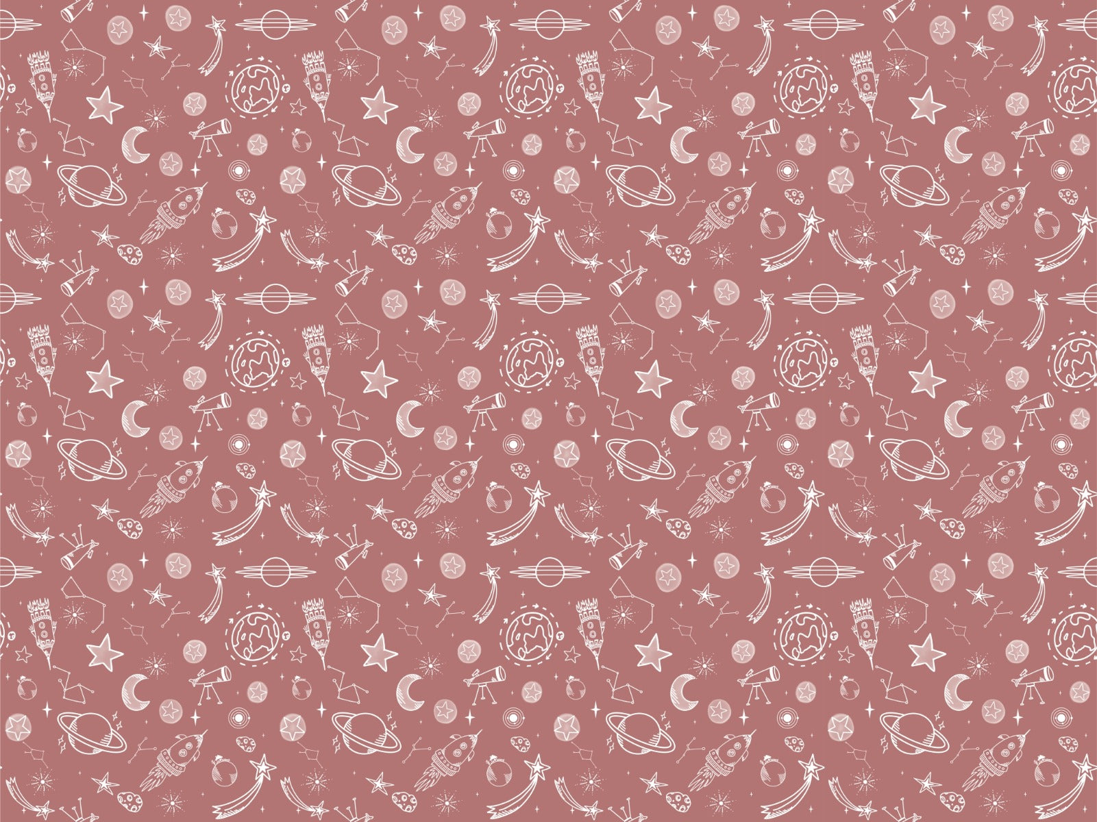 Space Voyage Rose Color Wallpaper