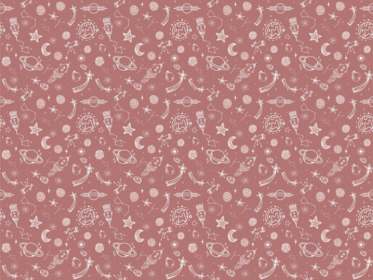 Space Voyage Rose Color Wallpaper