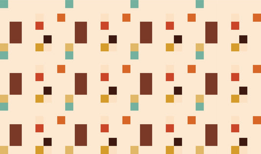 Vintage Tiles Beige Color Wallpaper