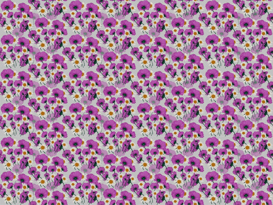 Purple Flower Wallpaper – Wild Color Pattern
