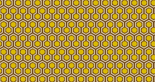 1970s Hex Dot Brown Color Wallpaper