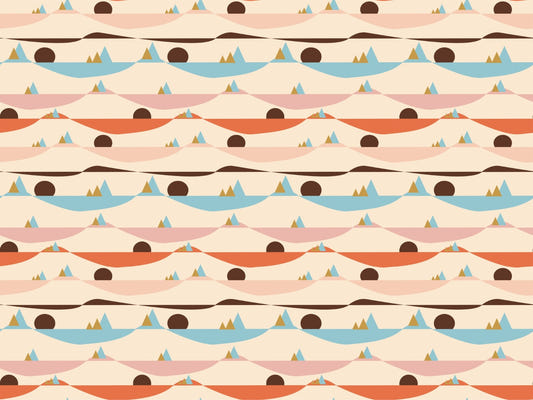 Apricity Landspace Repeat Pattern Wallpaper