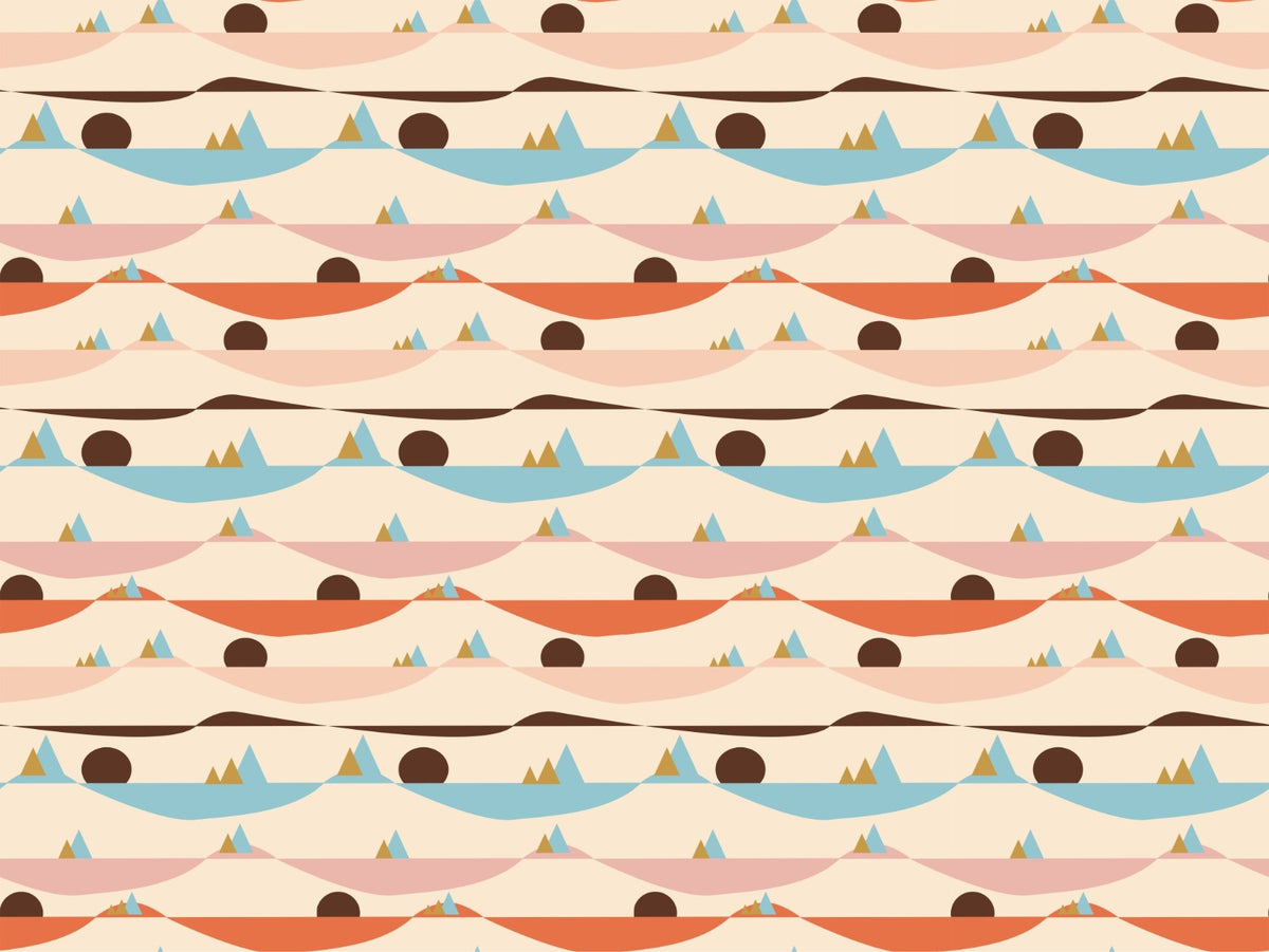 Apricity Landspace Repeat Pattern Wallpaper in your room