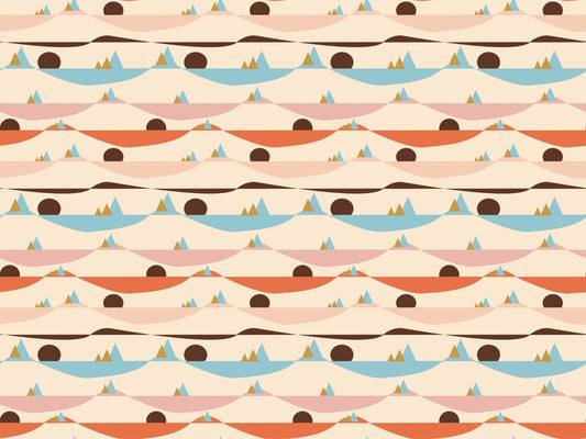Apricity Landspace Repeat Pattern Wallpaper