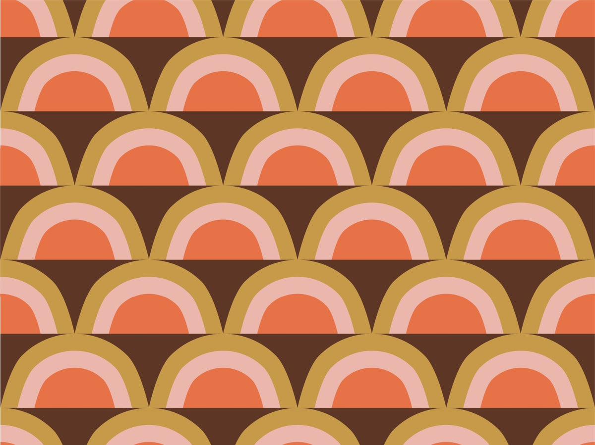 Apricity Boho Chocolate Yellow Wallpaper in your room