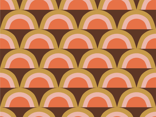 Apricity Boho Chocolate Yellow Wallpaper
