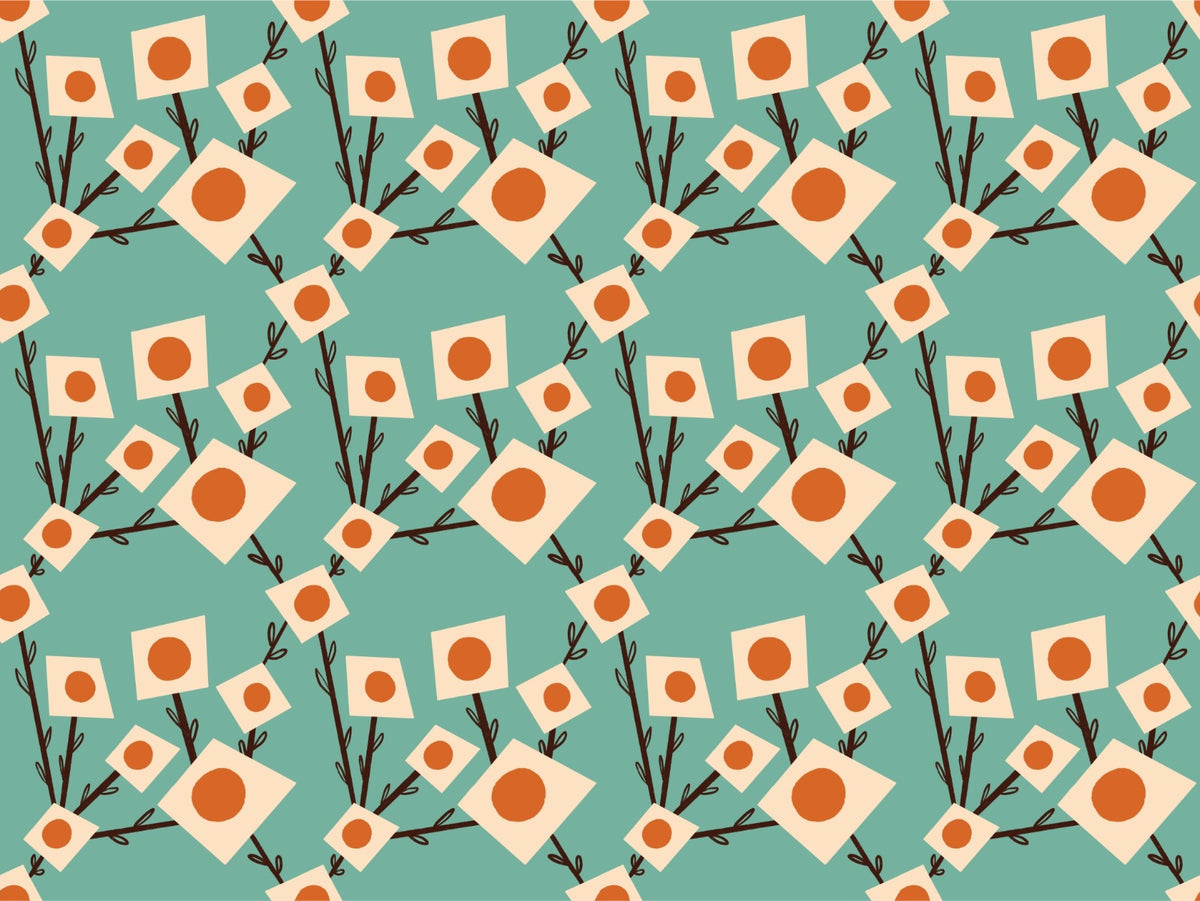 Square Flower Bouquet Wallpaper For Walls in your room