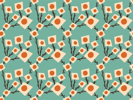 Square Flower Bouquet Wallpaper For Walls