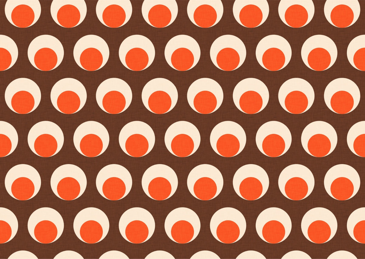 Classic Mid Mod Dot Eye Brown Wallpaper in your room