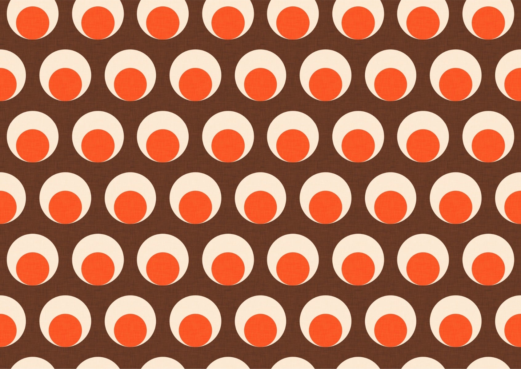 Classic Mid Mod Dot Eye Brown Wallpaper