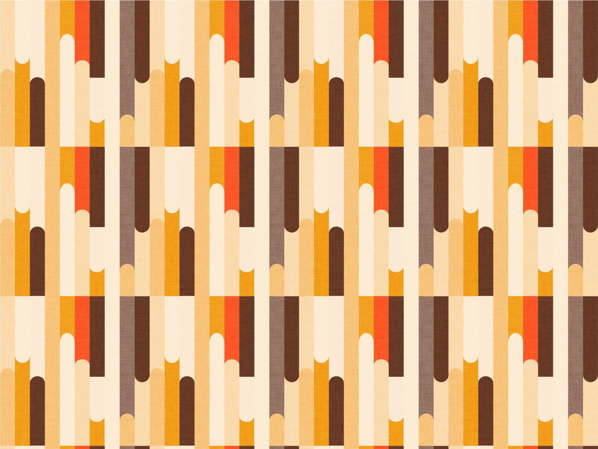 Retro Color Block Classic Wallpaper in your room — zoomed
