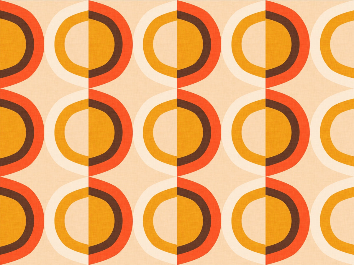 Mid Century Modern Dots Wallpaper in your room — zoomed