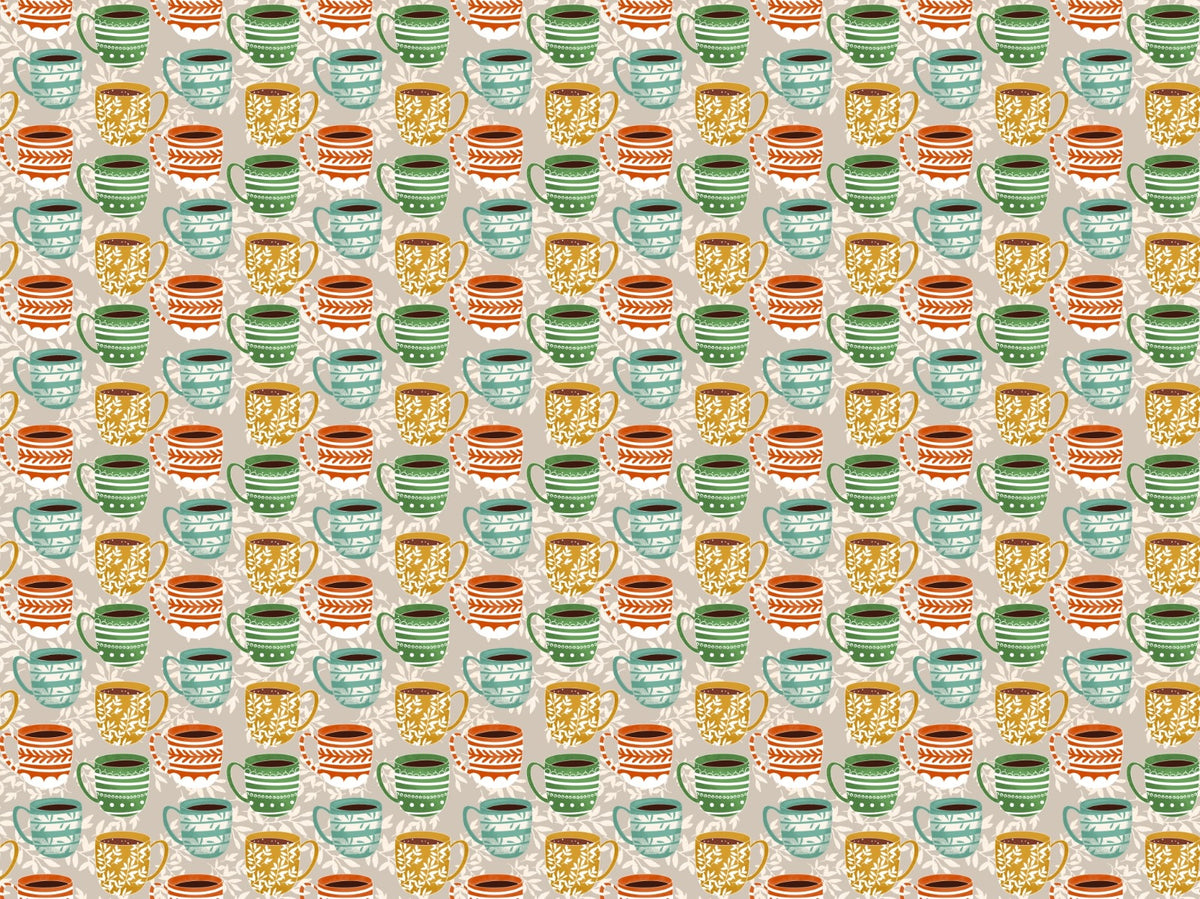 Cute Coffee Mug Grey Color Wallpaper in your room — zoomed