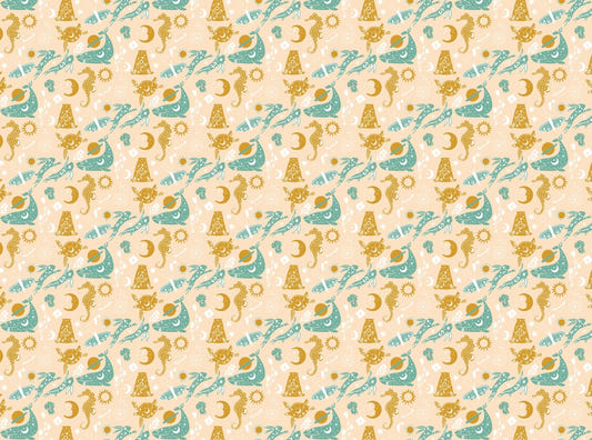 Dream Night Pink Yellow Animals With Flower Wallpaper