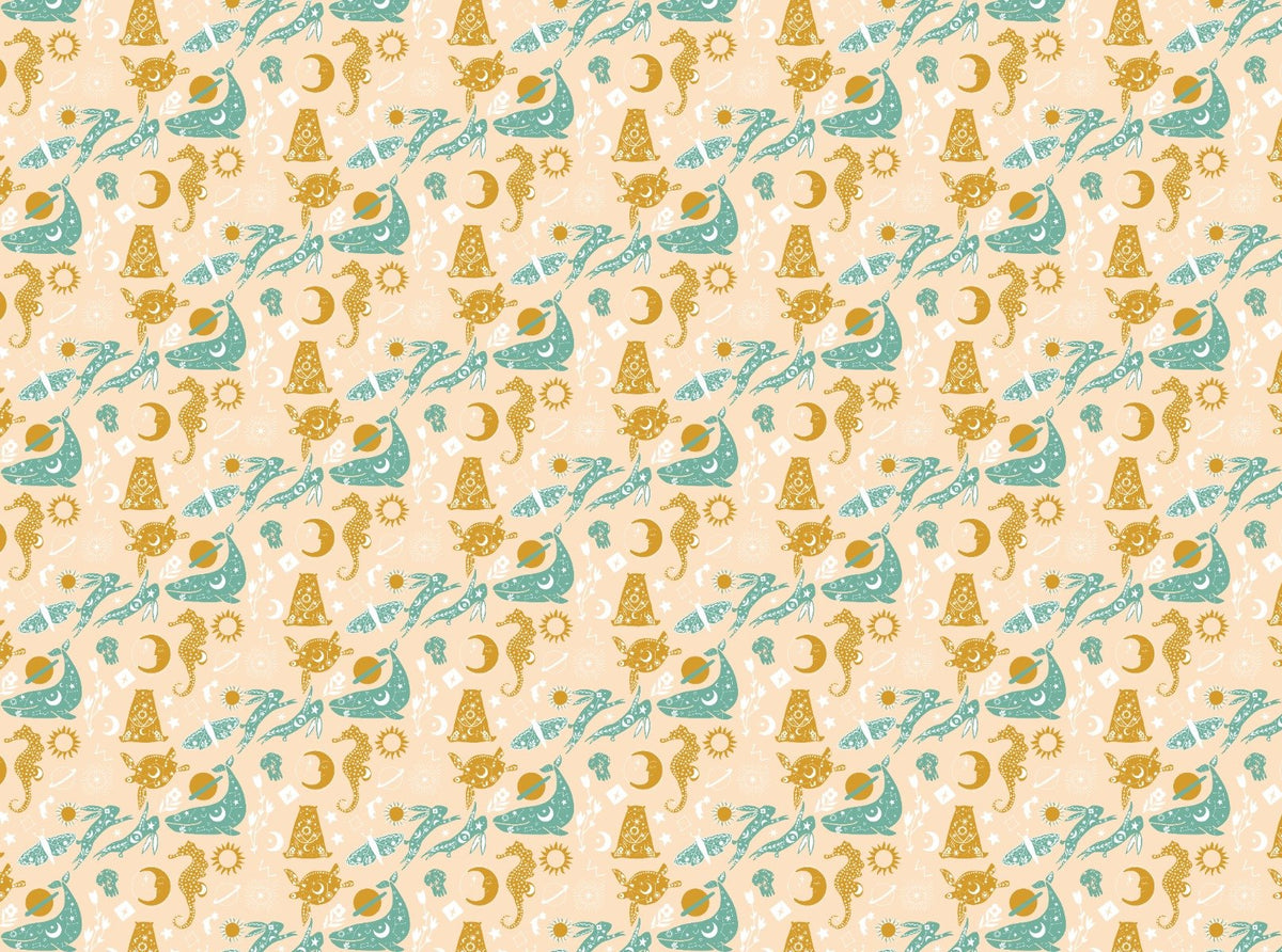 Dream Night Pink Yellow Animals With Flower Wallpaper in your room