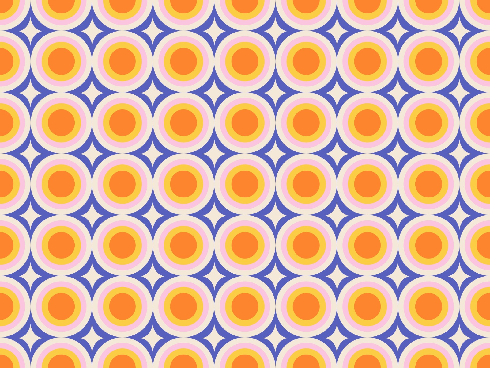 Groovy Dots Purple Repeat Pattern Wallpaper