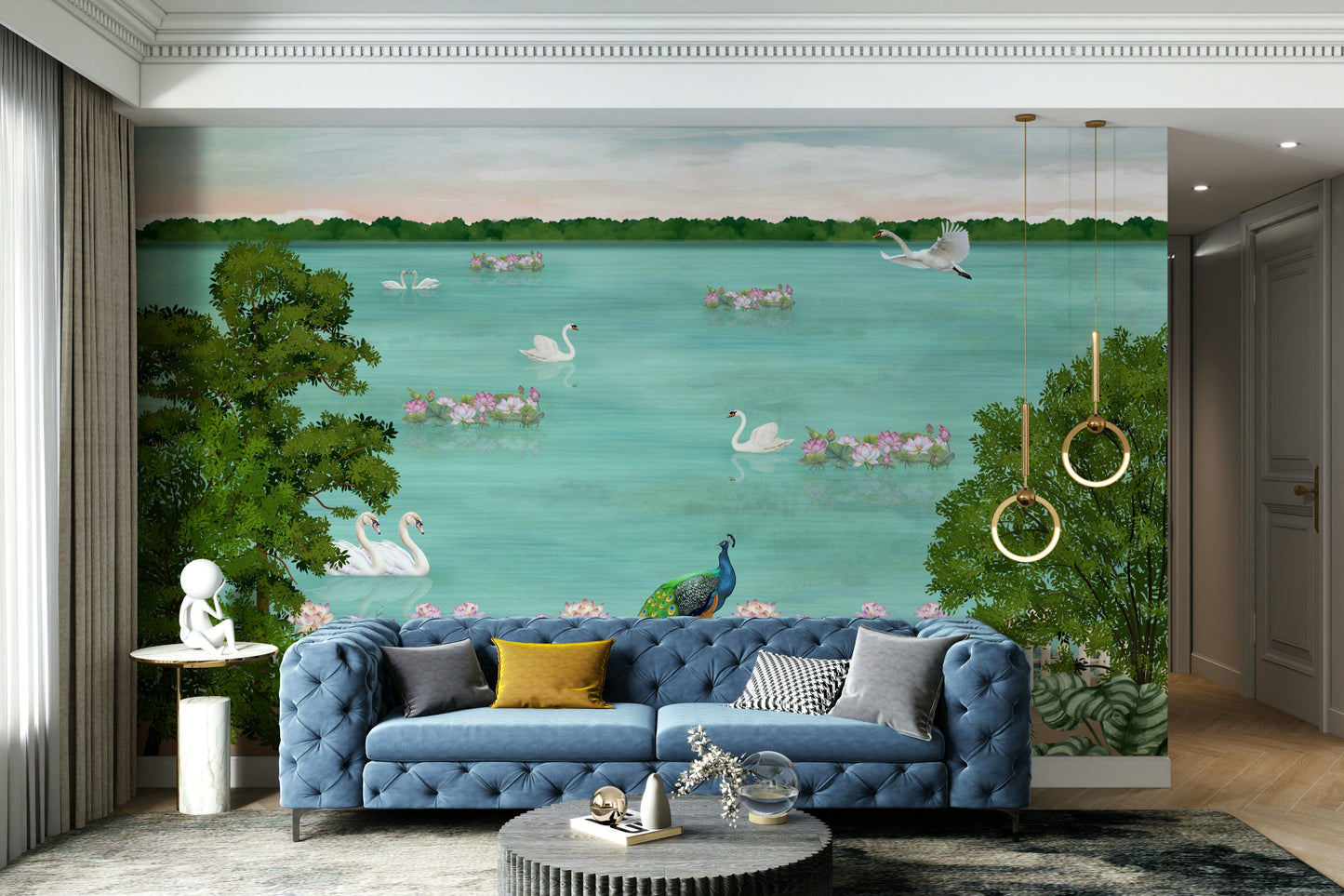 The design has a beautiful, artistic aesthetic.

