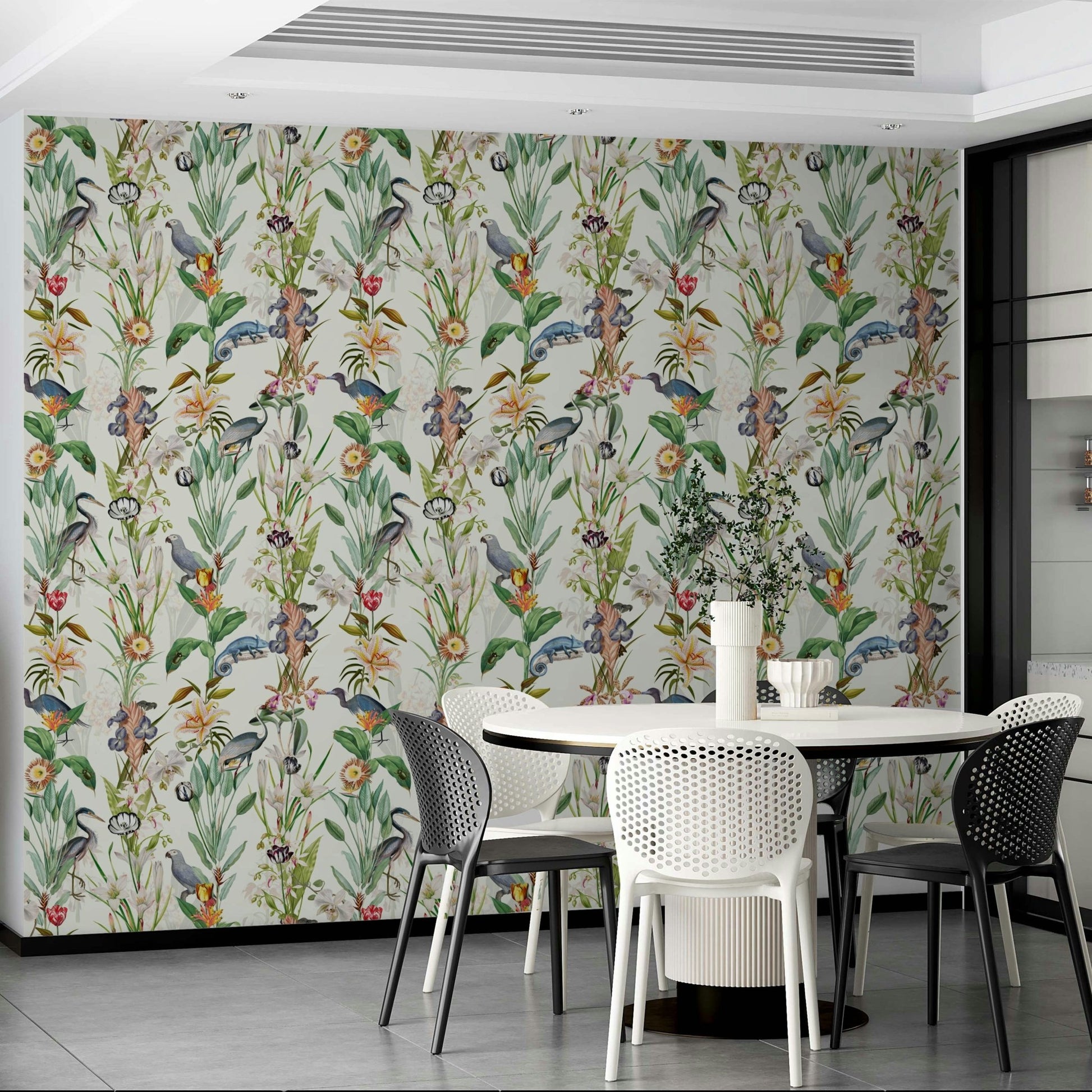 Dreamy wallpaper featuring gentle curves and colors

