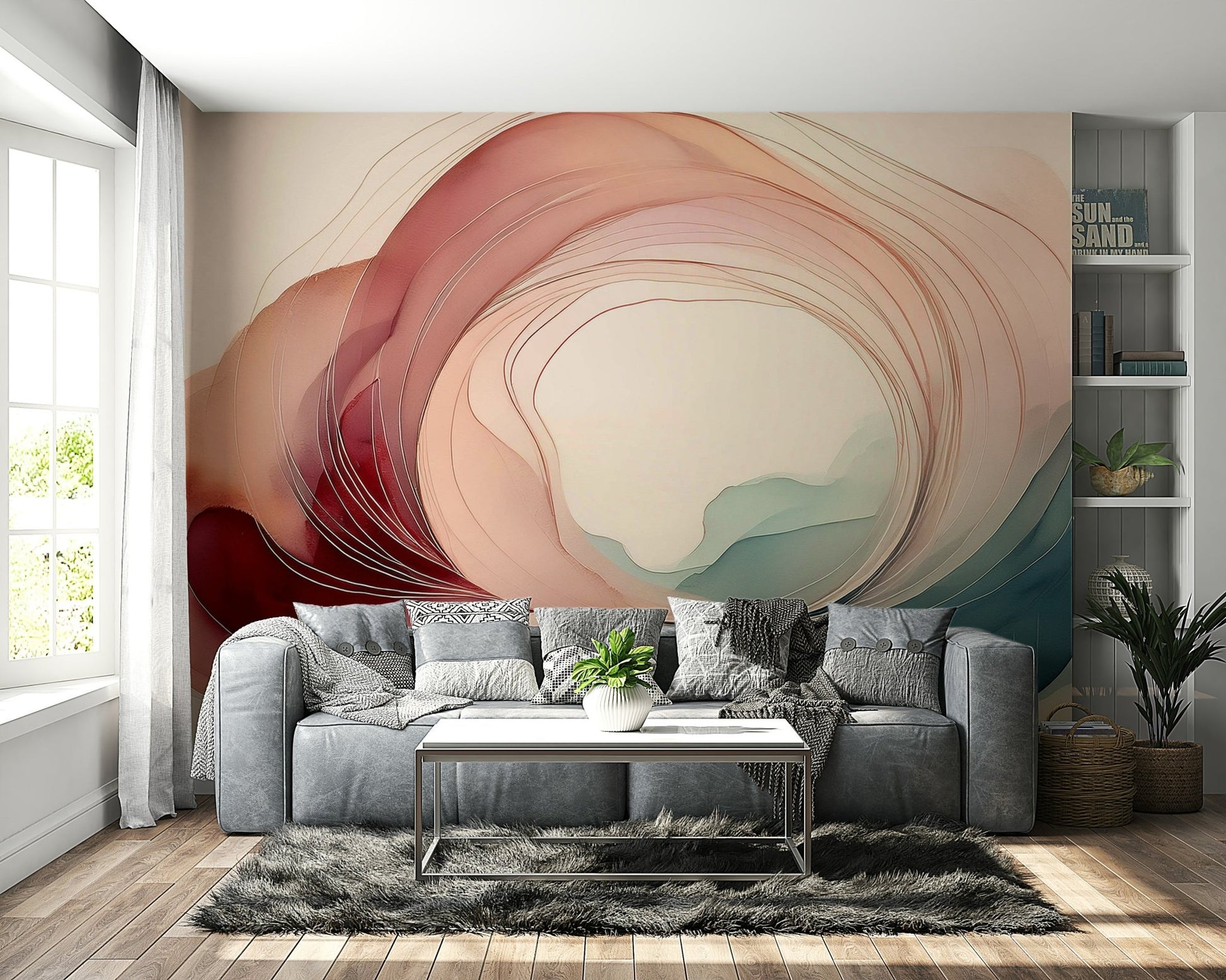 Dreamy portal design featuring gentle stars in Sweet Sleep Portal mural.

