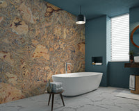 The mural shows a natural, artistic pattern.

