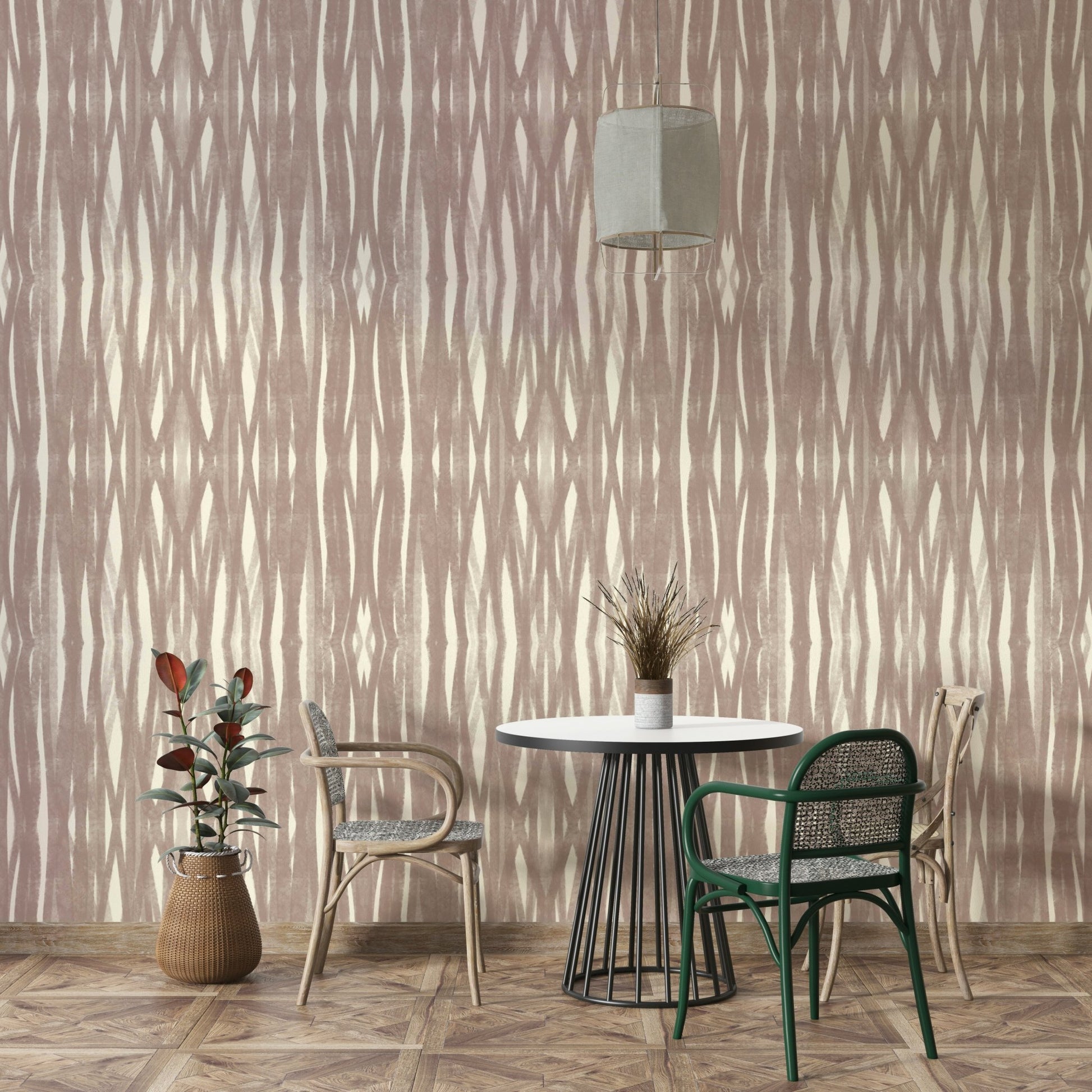 Modern Symmetrical Strokes wallpaper for contemporary decor

