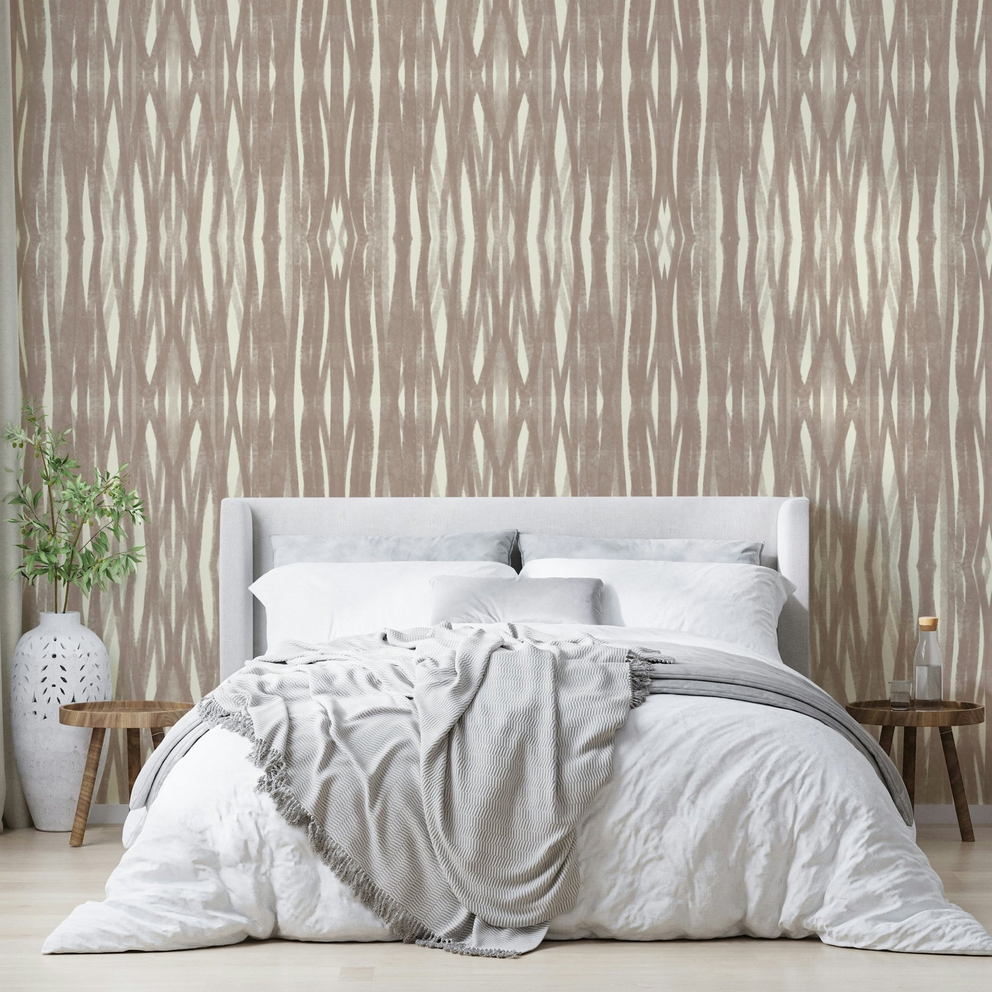 Peel-and-stick Symmetrical Strokes wallpaper for living room

