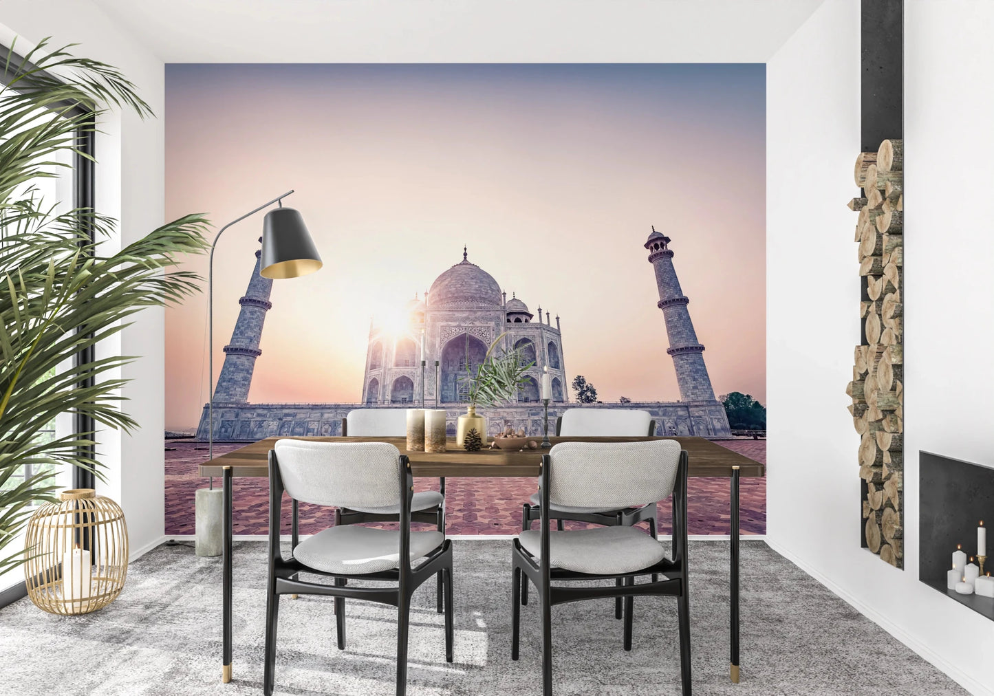 Taj Mahal Majesty Wall Mural Classic Marble Wall Decor taj-mahal-majesty-wall-mural-classic-marble-wall-decor