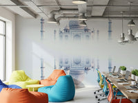 Mirrored Taj Mahal Mirage wall covering captivating symmetry.